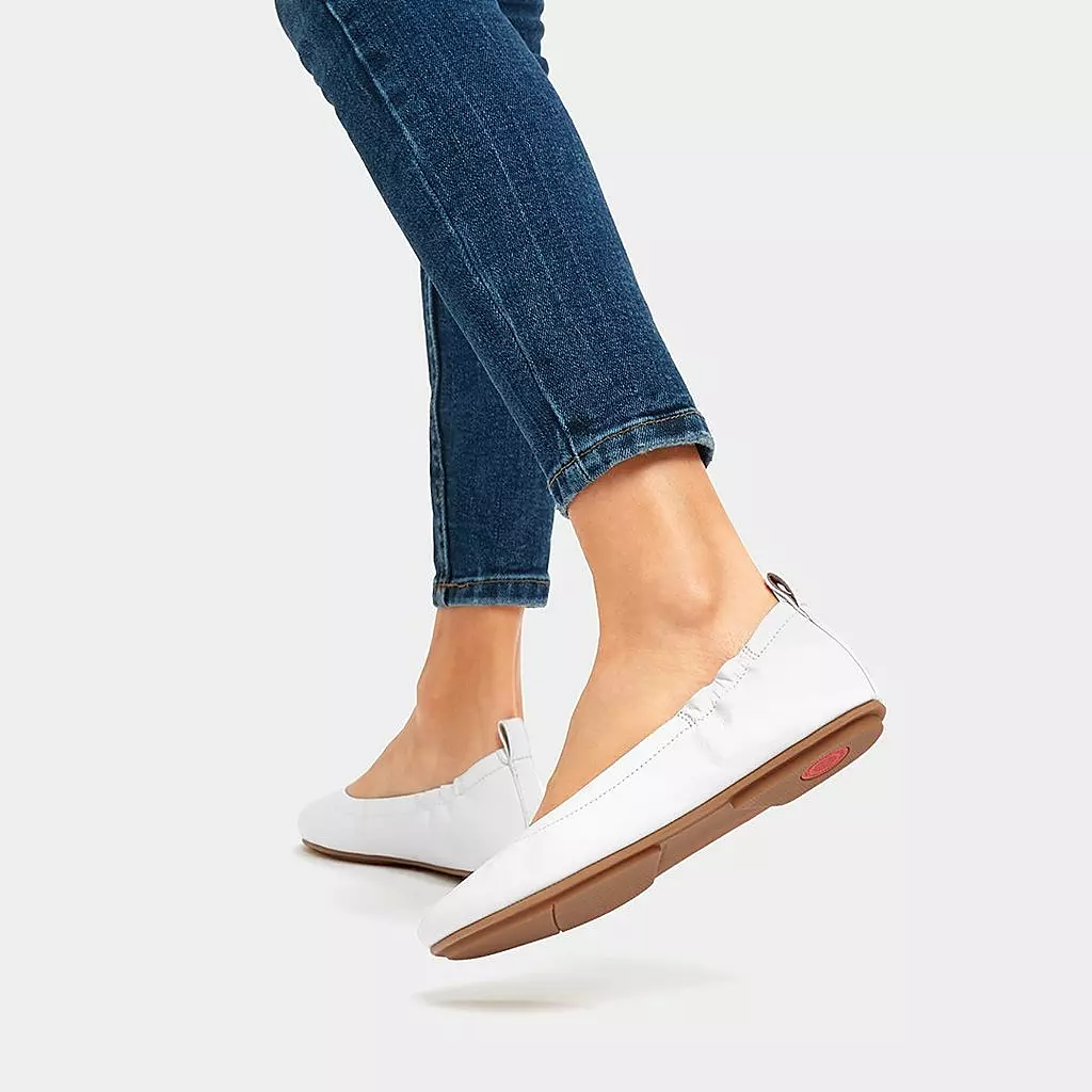 Fitflop allegro 2025 leather ballet flats