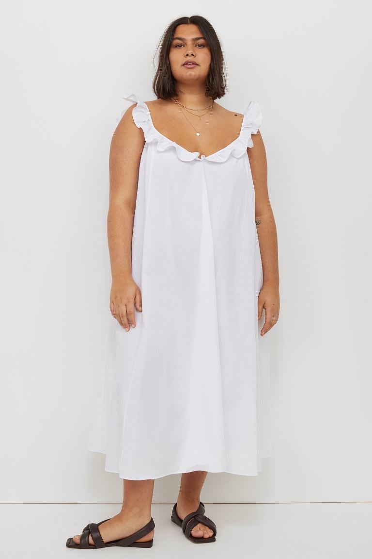 H&M Plus + H&M+ Flouncetrimmed dress
