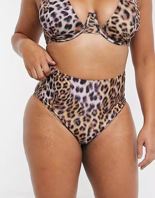 Leopard print best sale high rise bikini