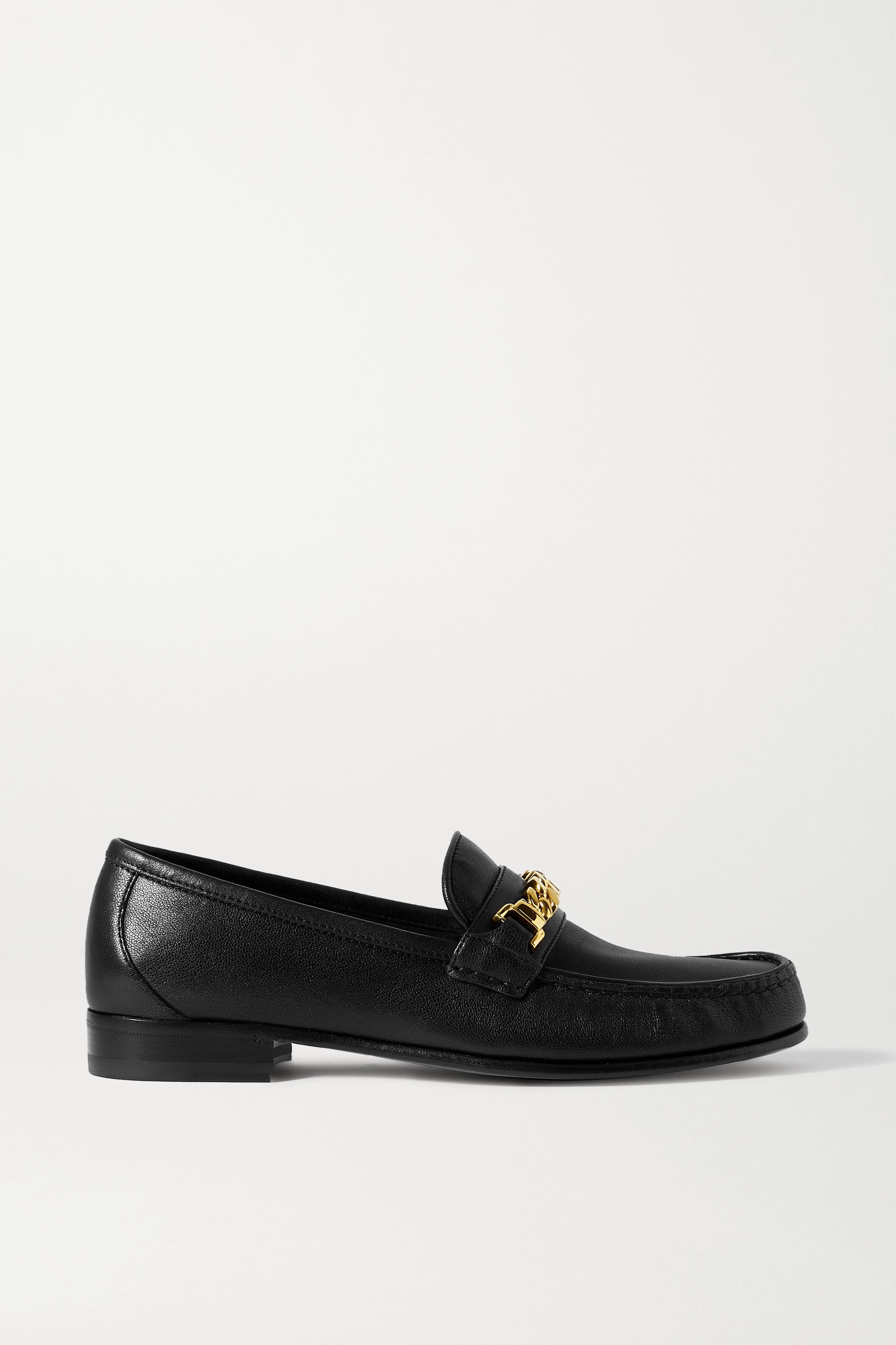 Gucci + Sylvie Chain-embellished Leather Loafers