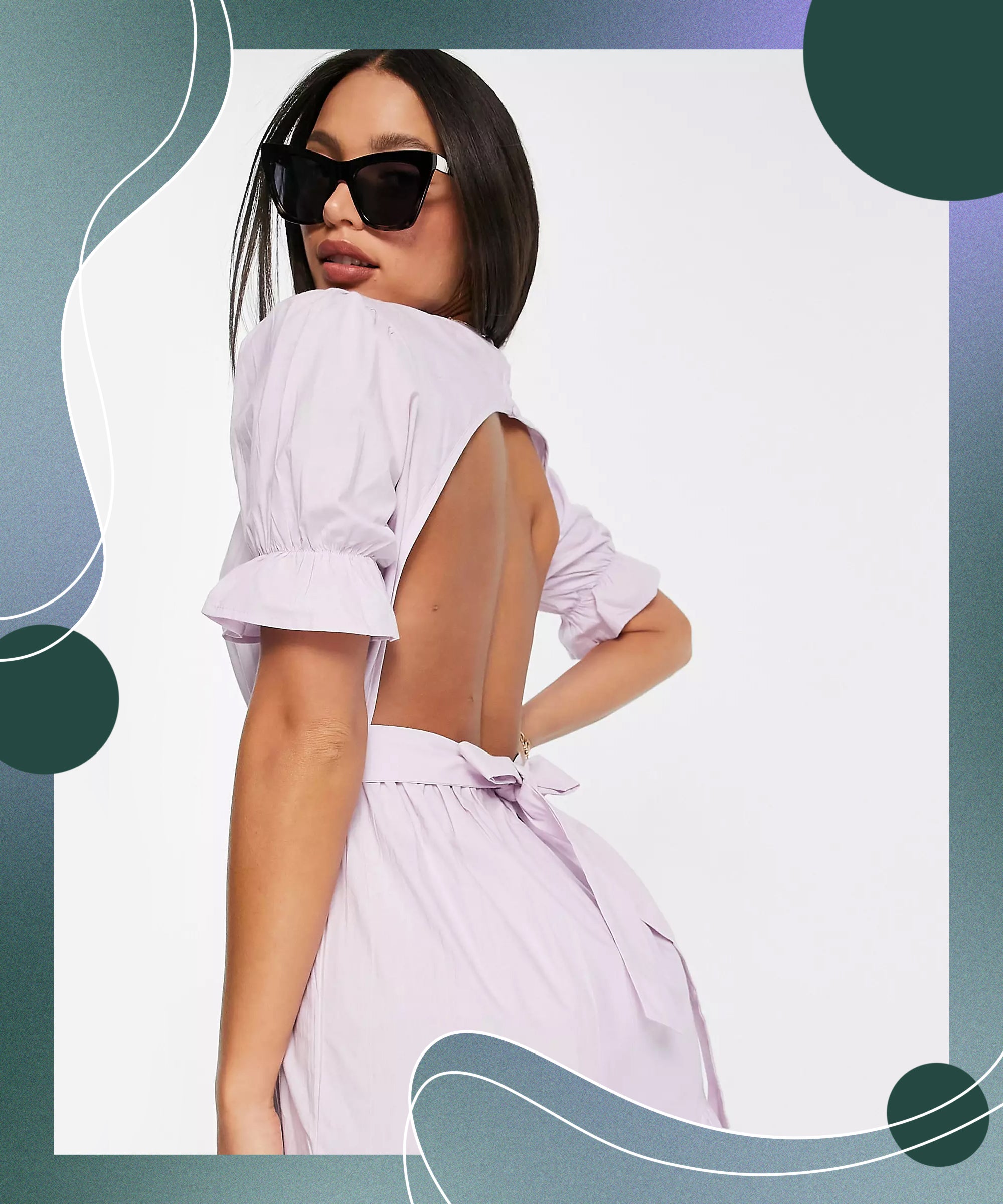 Open back casual dress hotsell