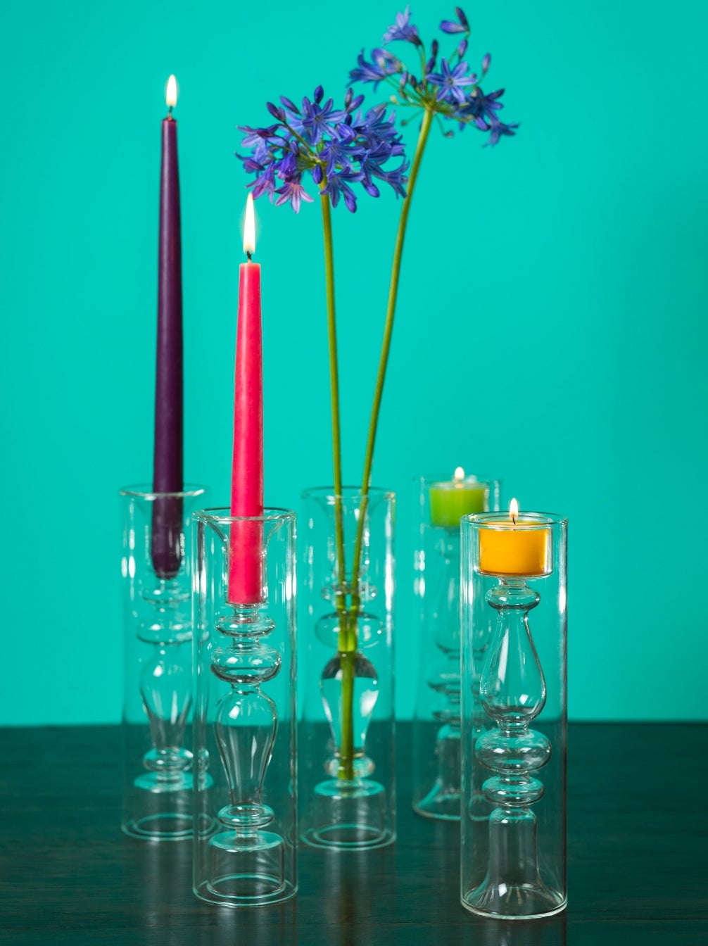 ReFound Objects + Glass Candlestick Vase