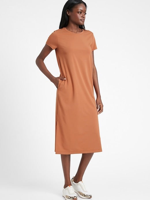 Banana Republic + T-Shirt Dress with Side Slits