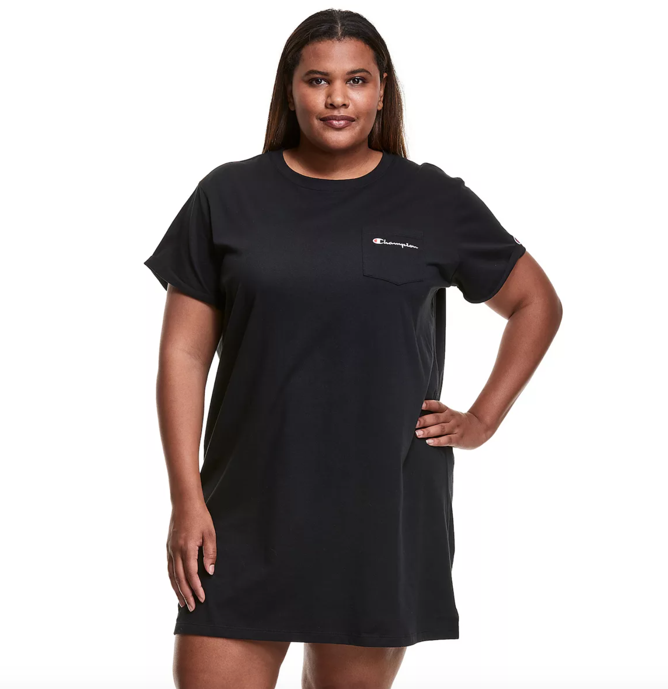 womens black tshirt dress