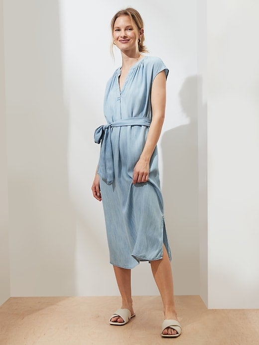 Banana Republic Chambray Midi Dress