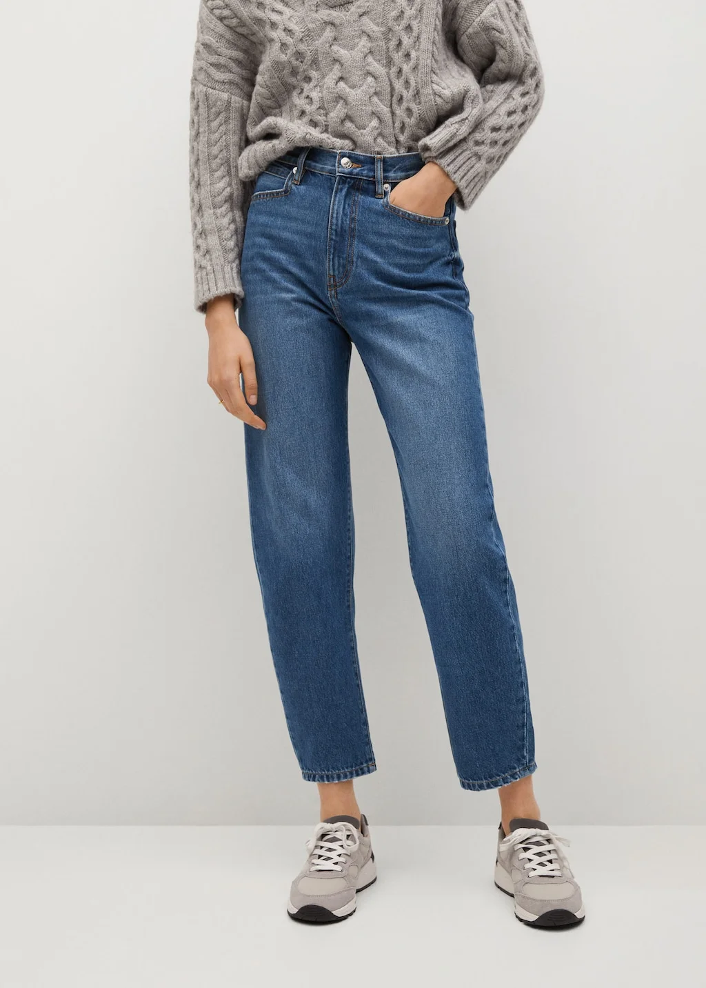 Mango High Waist Balloon Jeans