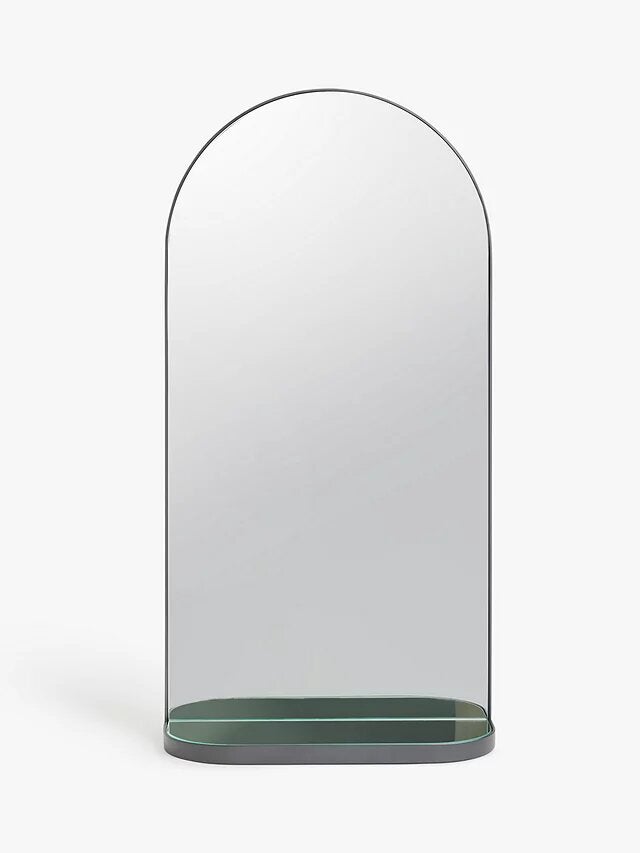 John Lewis & Partners + Fino Metal Hallway Wall Mirror, 91 x 46cm, Black