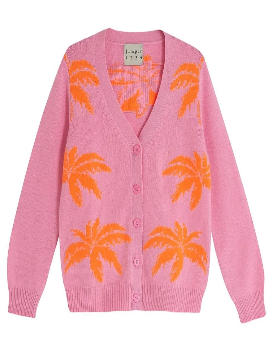 Neon sales orange cardigan