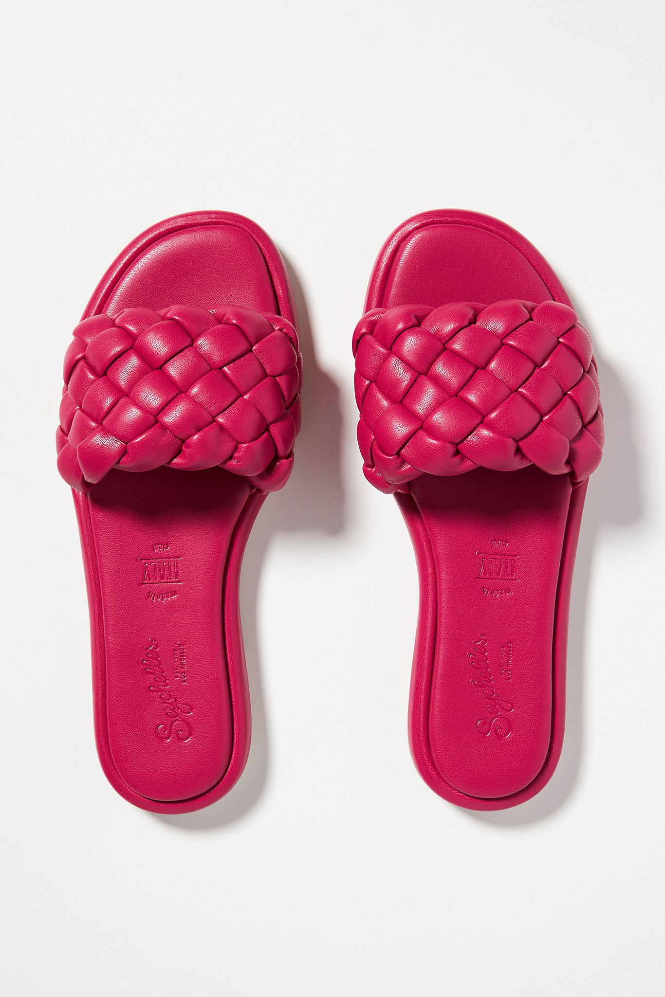 Seychelles puffy woven slide sandals clearance