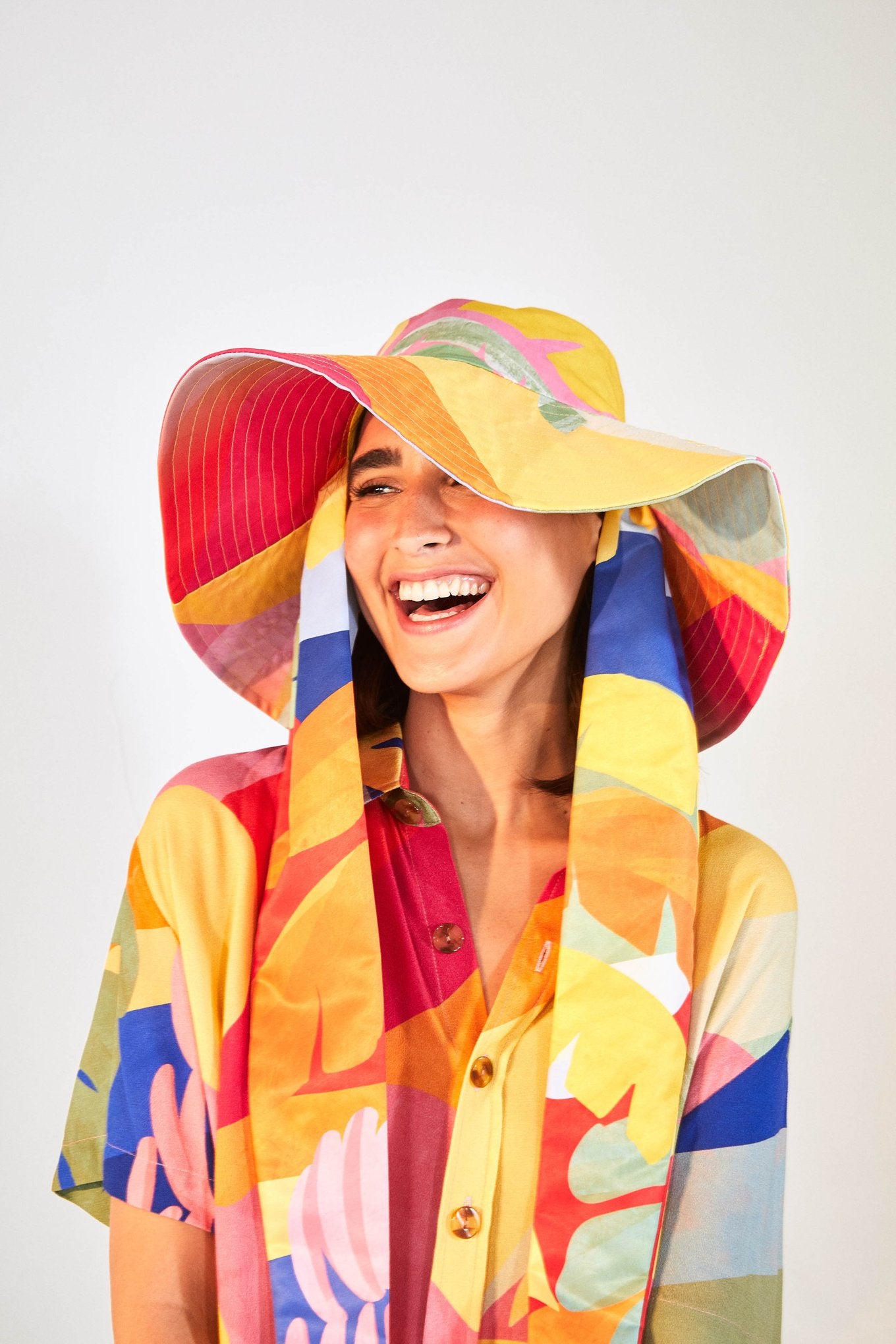 Farm Rio + tropical sunset hat