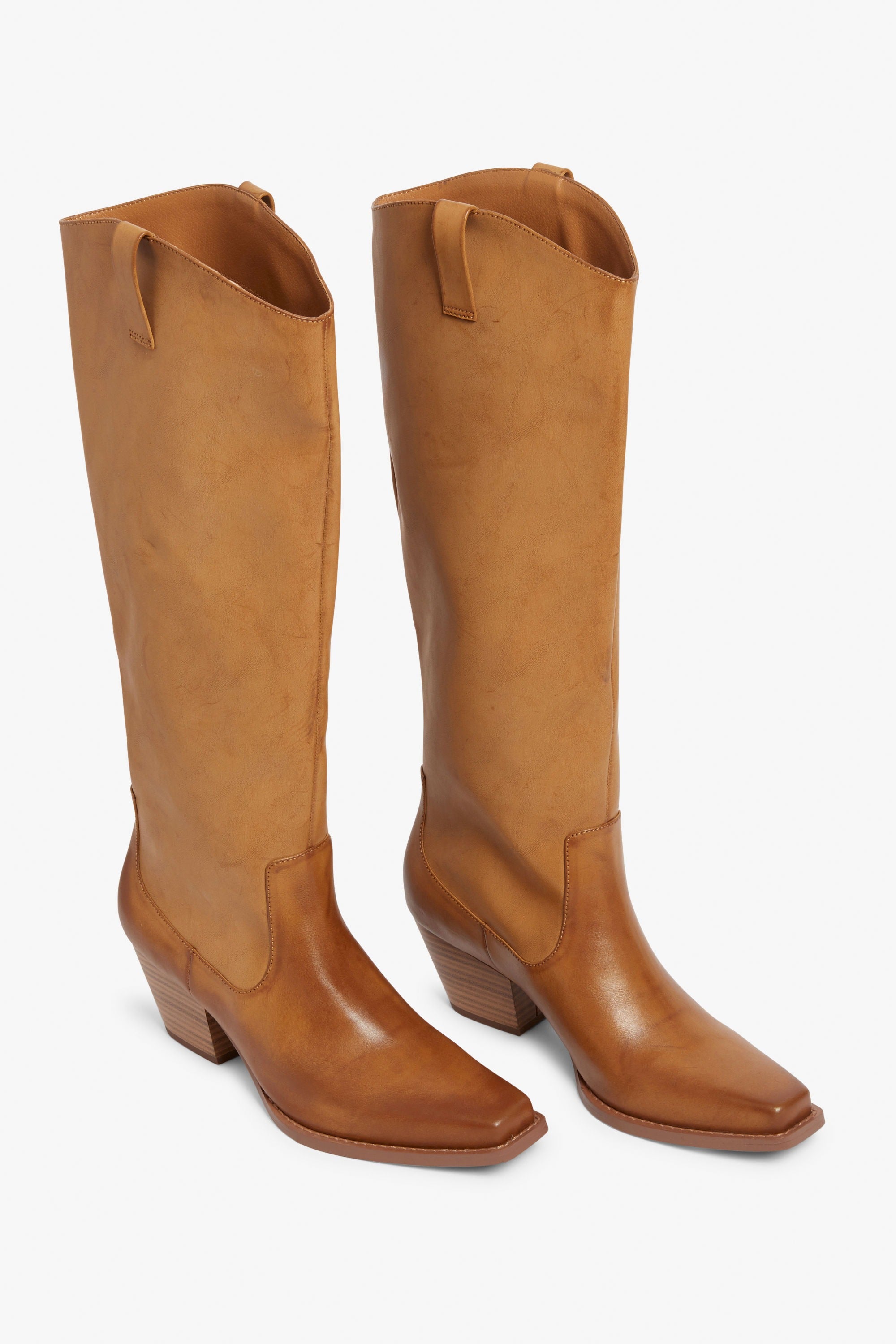 faux leather calf boots monki