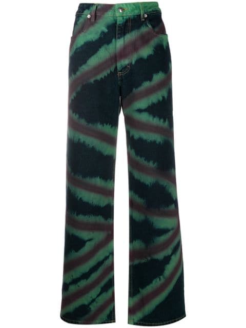 Eckhaus Latta + Spray Print Wide Leg Trousers