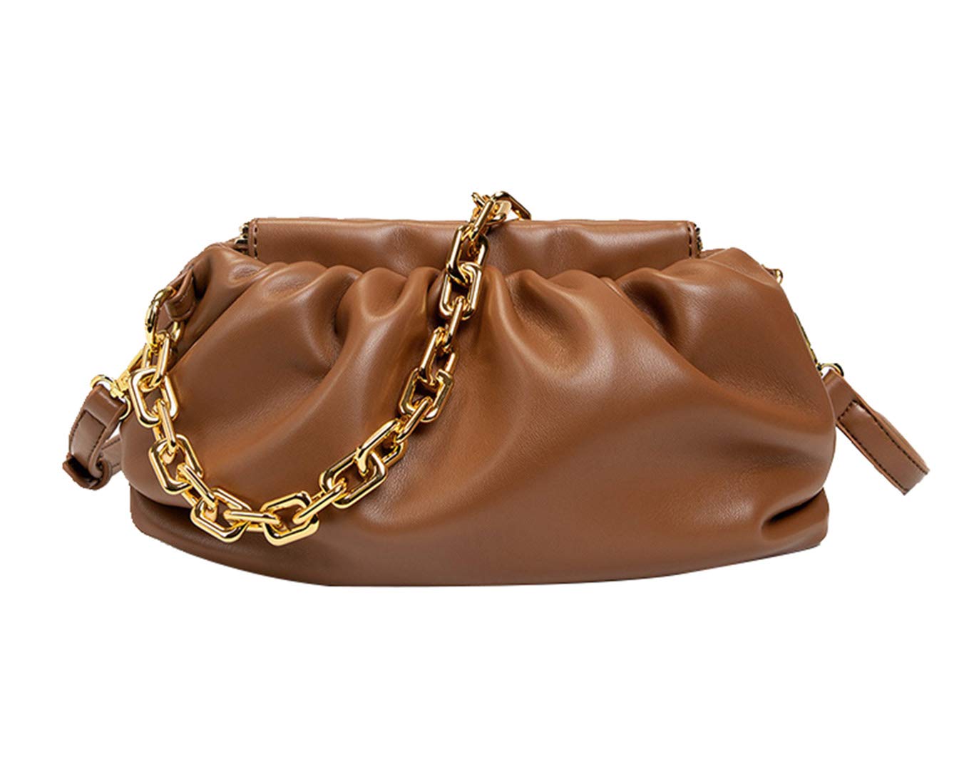 NAARIIAN Women's cloud-shape Metallic PU dumpling bags, Chunky chain clutch  purses