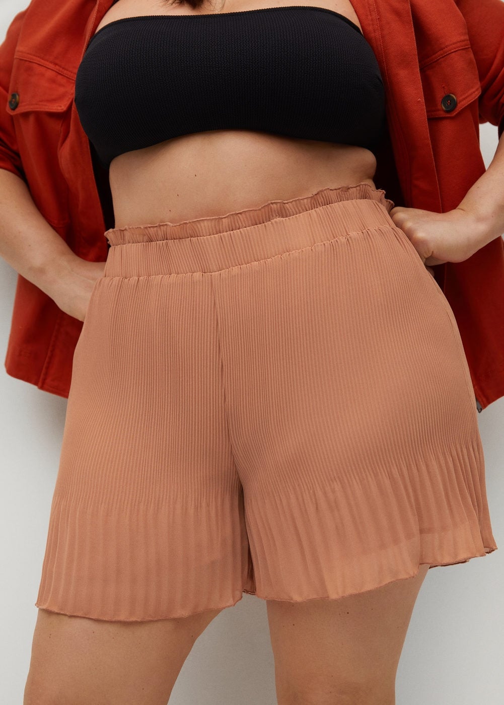 mango green shorts