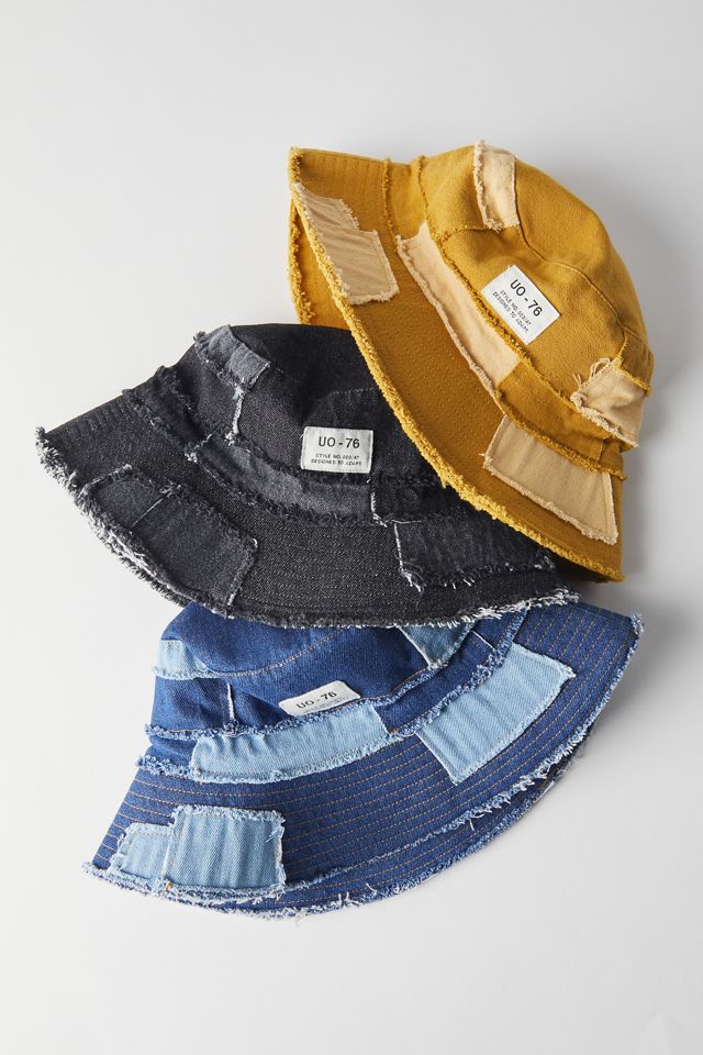Urban Outfitters + Frayed Patchwork Bucket Hat