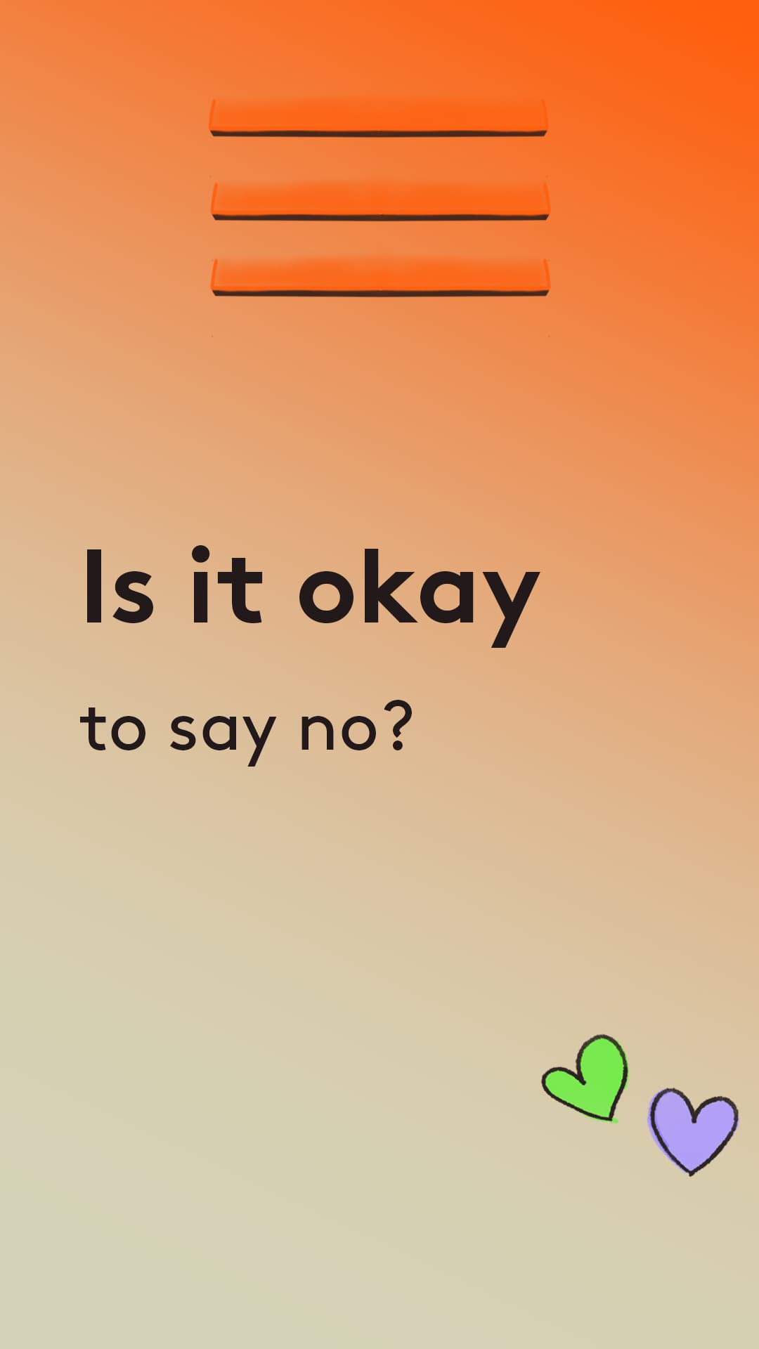 Is it okay to say no?