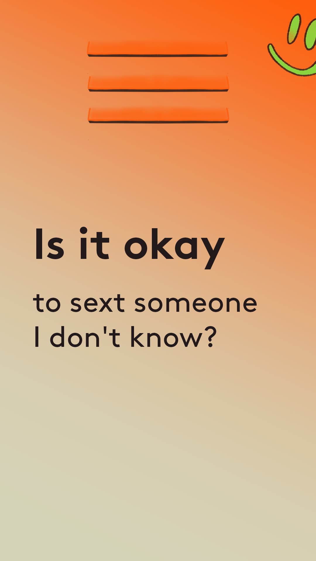 Is it okay to sext someone i dont know?