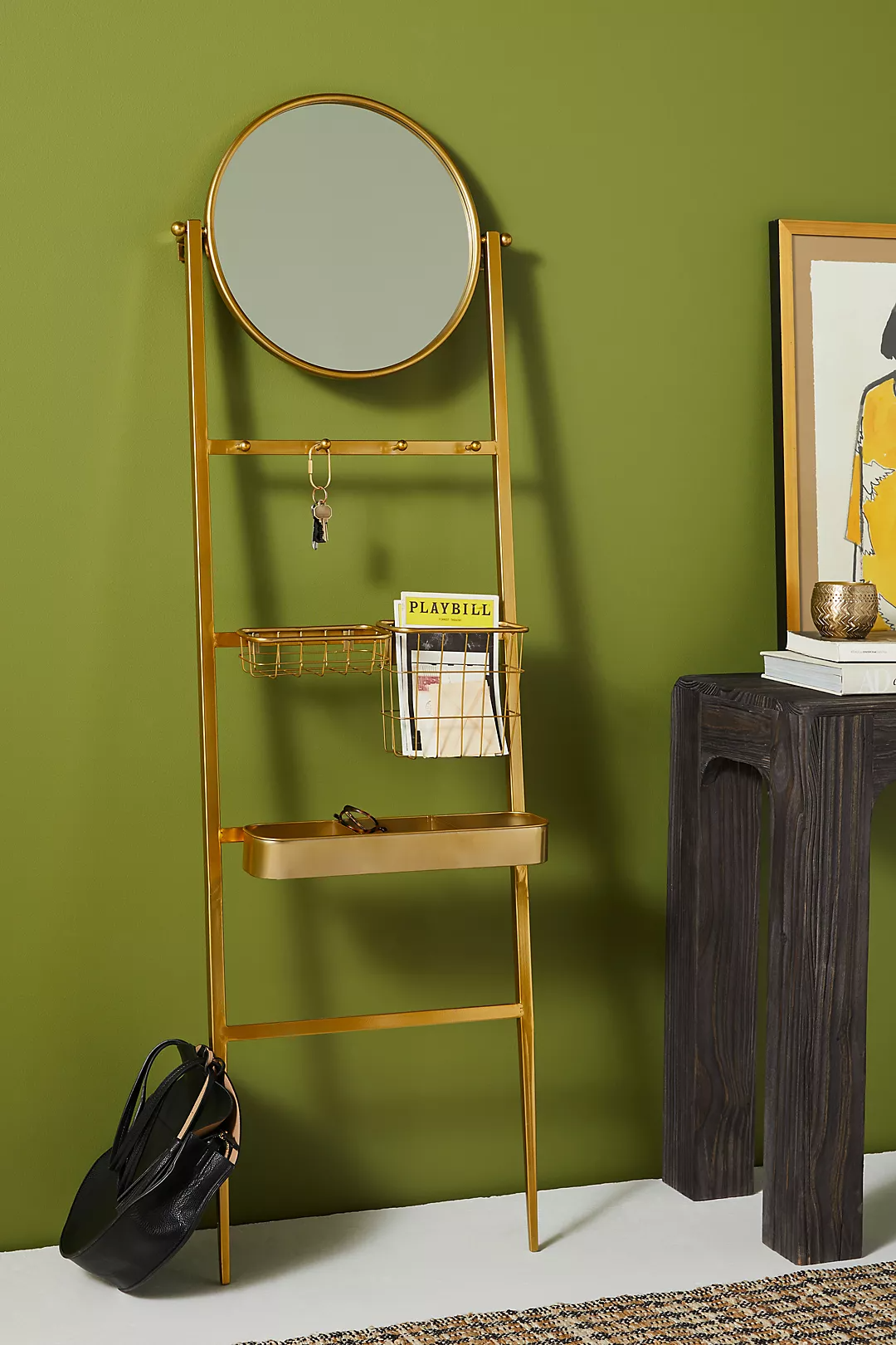 Anthropologie + Adrianne Storage Ladder Mirror