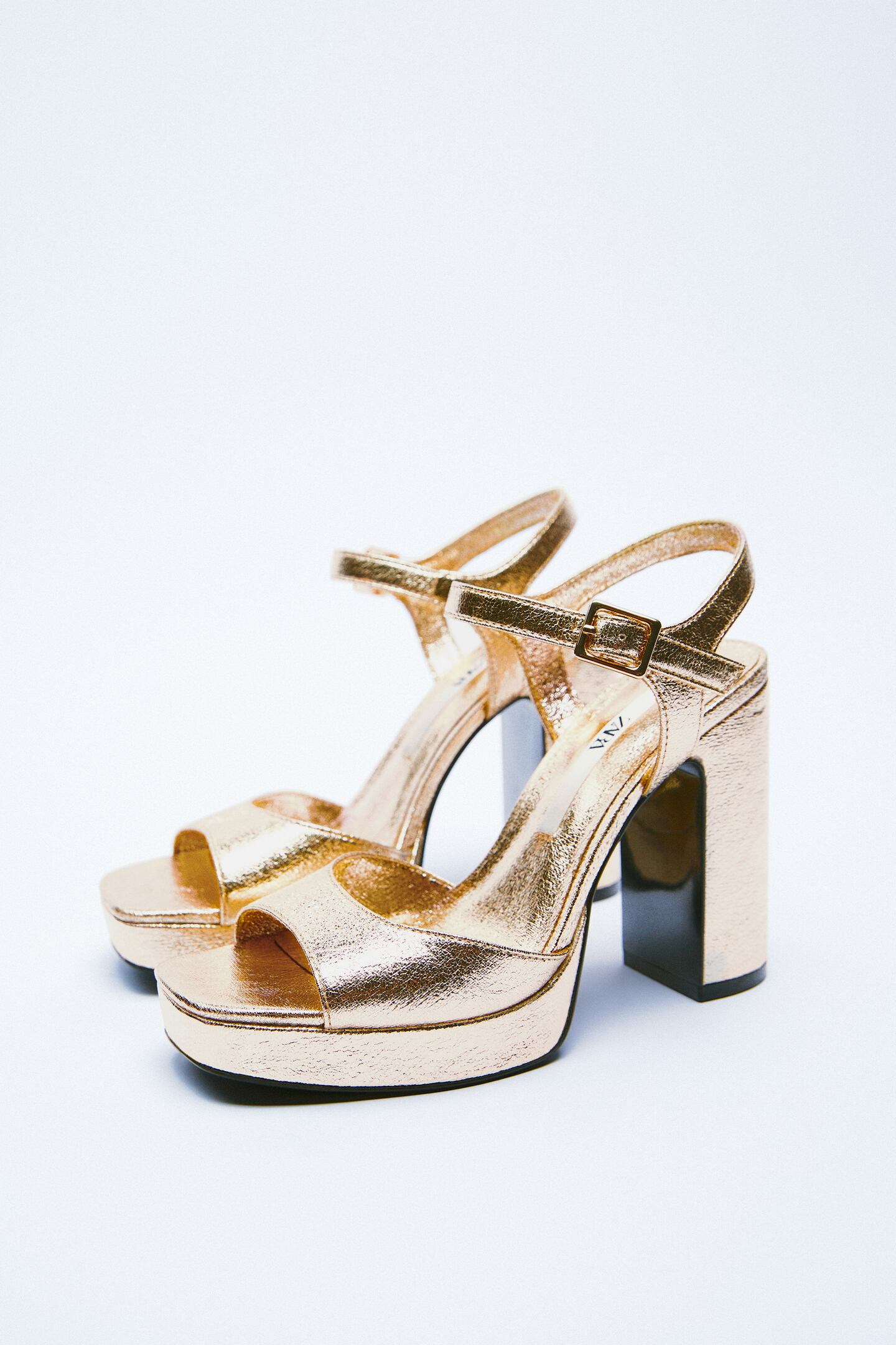 + Metallic Heeled Sandals