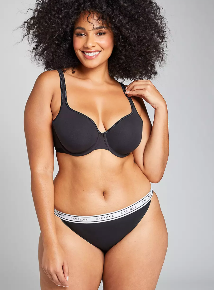 Cacique + Cotton String Bikini Panty With Wide Waistband