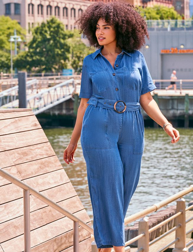 Eloquii + Denim Jumpsuit