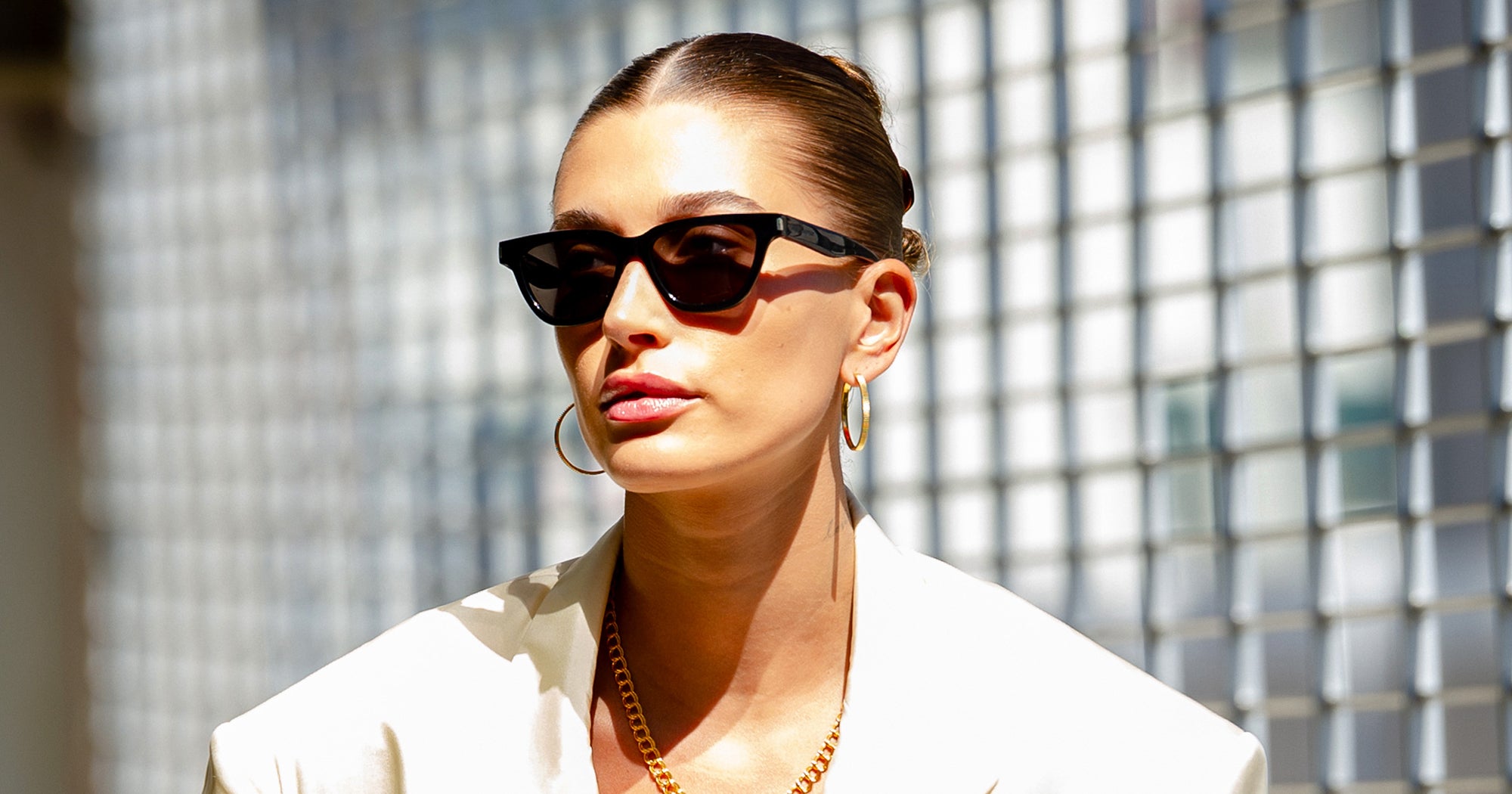 Hailey Bieber Talks Chic Low Bun Hair Style & Products