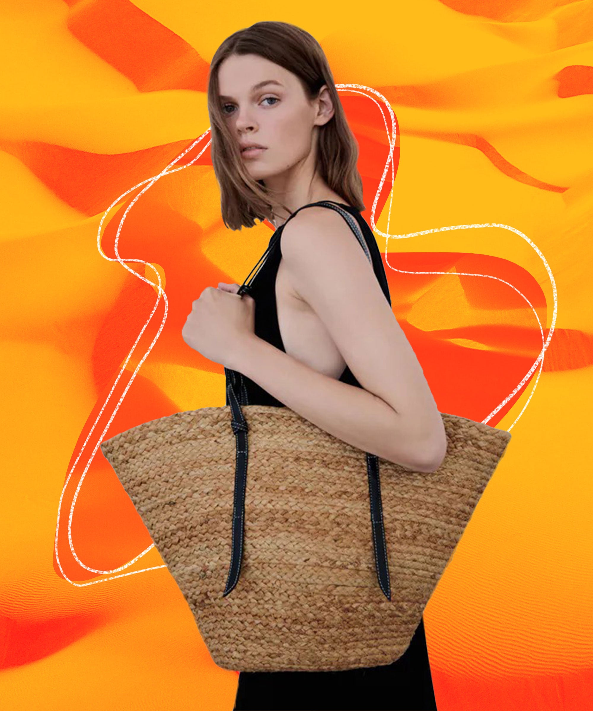 Shoulder handbag bag Palm leaf basket grass woven India | Ubuy