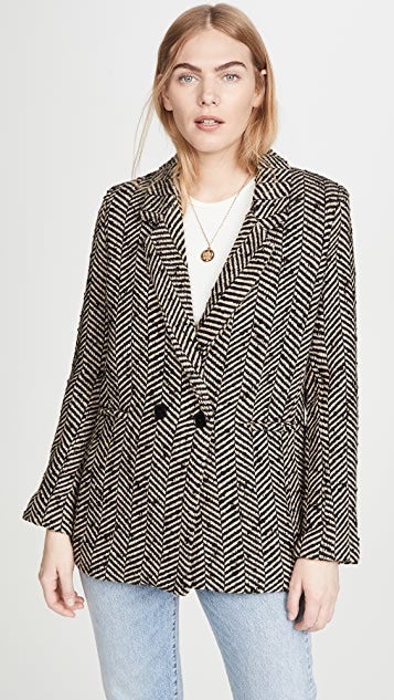 Patterned blazer sale
