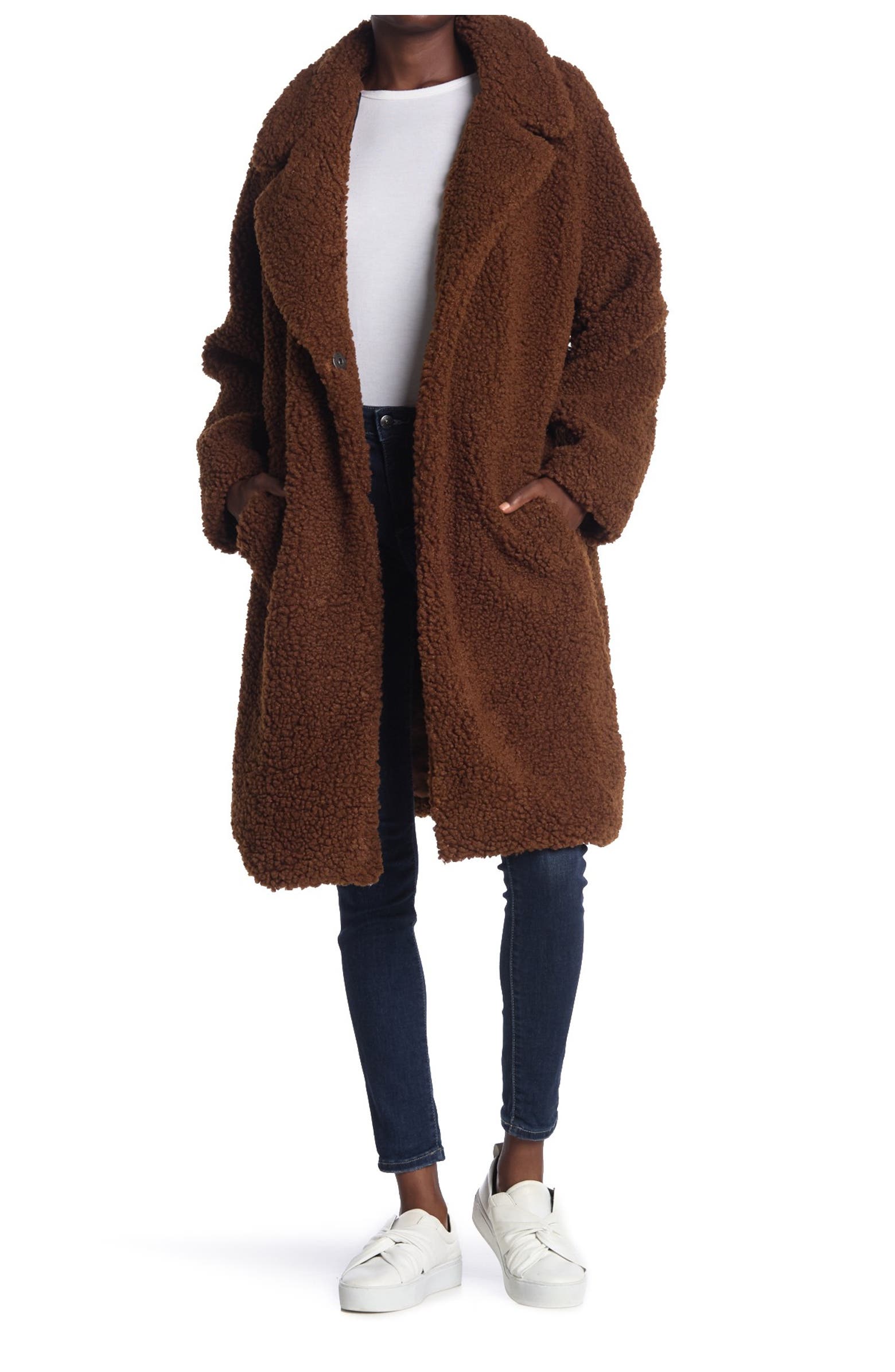Lucky Brand + Faux Shearling Mid Jacket