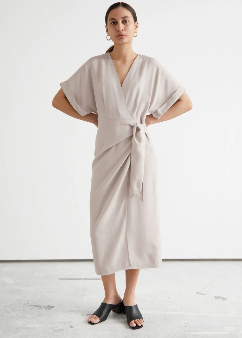 Other stories hot sale midi wrap dress