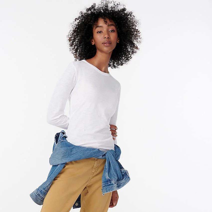 J. Crew Vintage cotton crewneck long sleeve T shirt