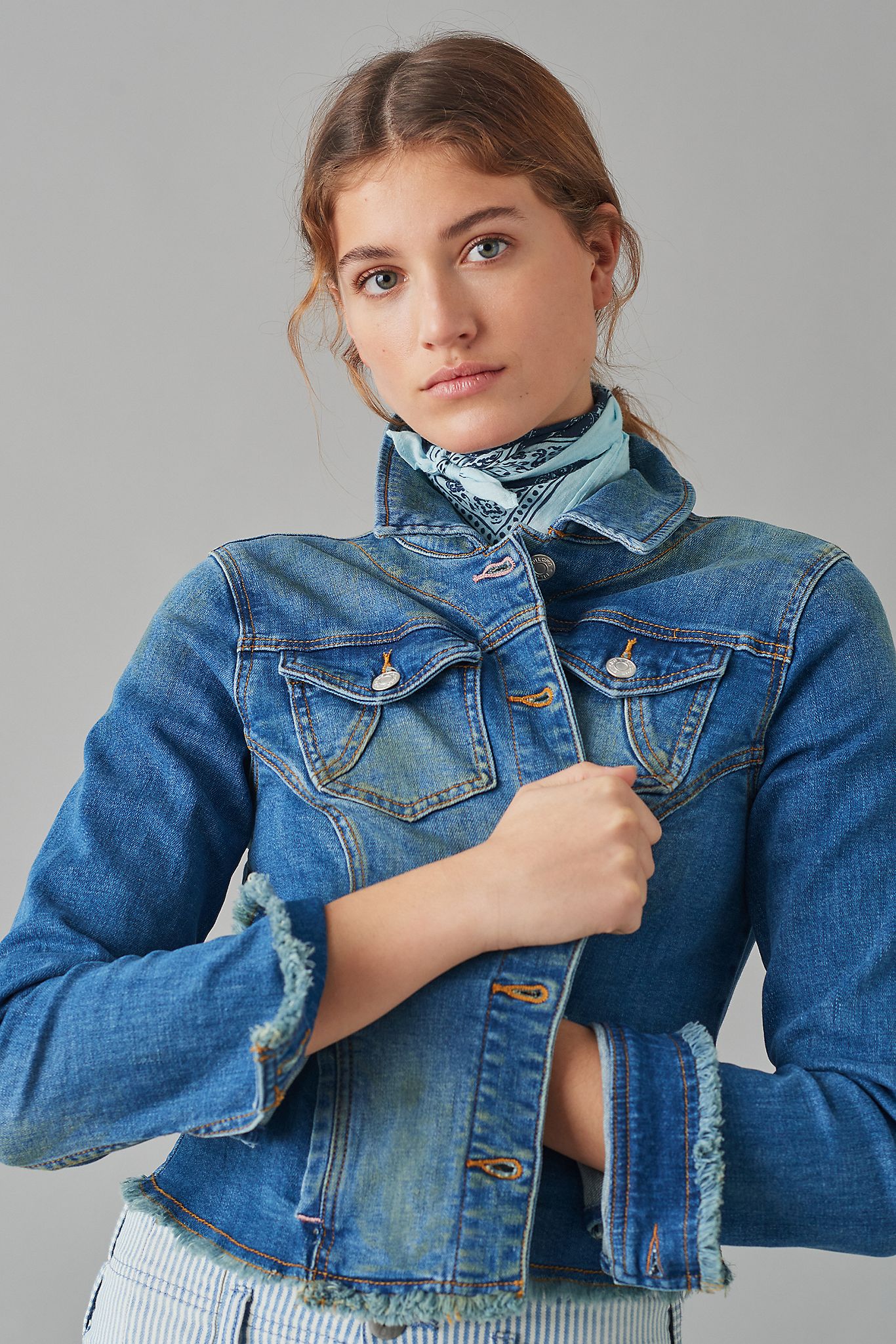 pilcro denim trucker jacket