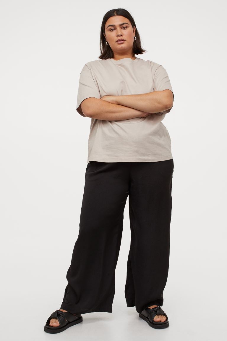 H&M + WideCut Satin Pants