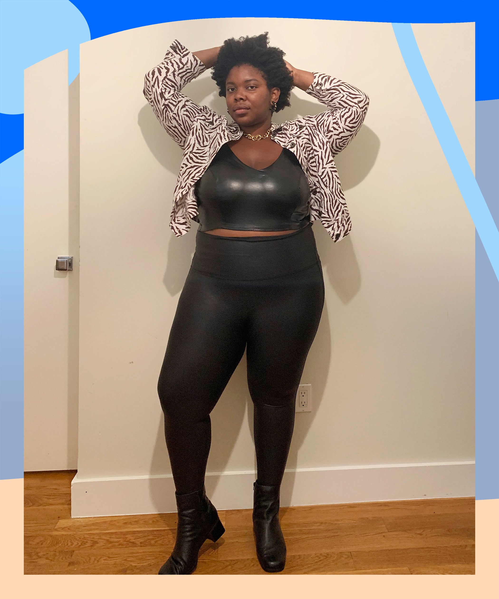 How to Style Spanx Plus Size Leather Leggings – Love Marlow