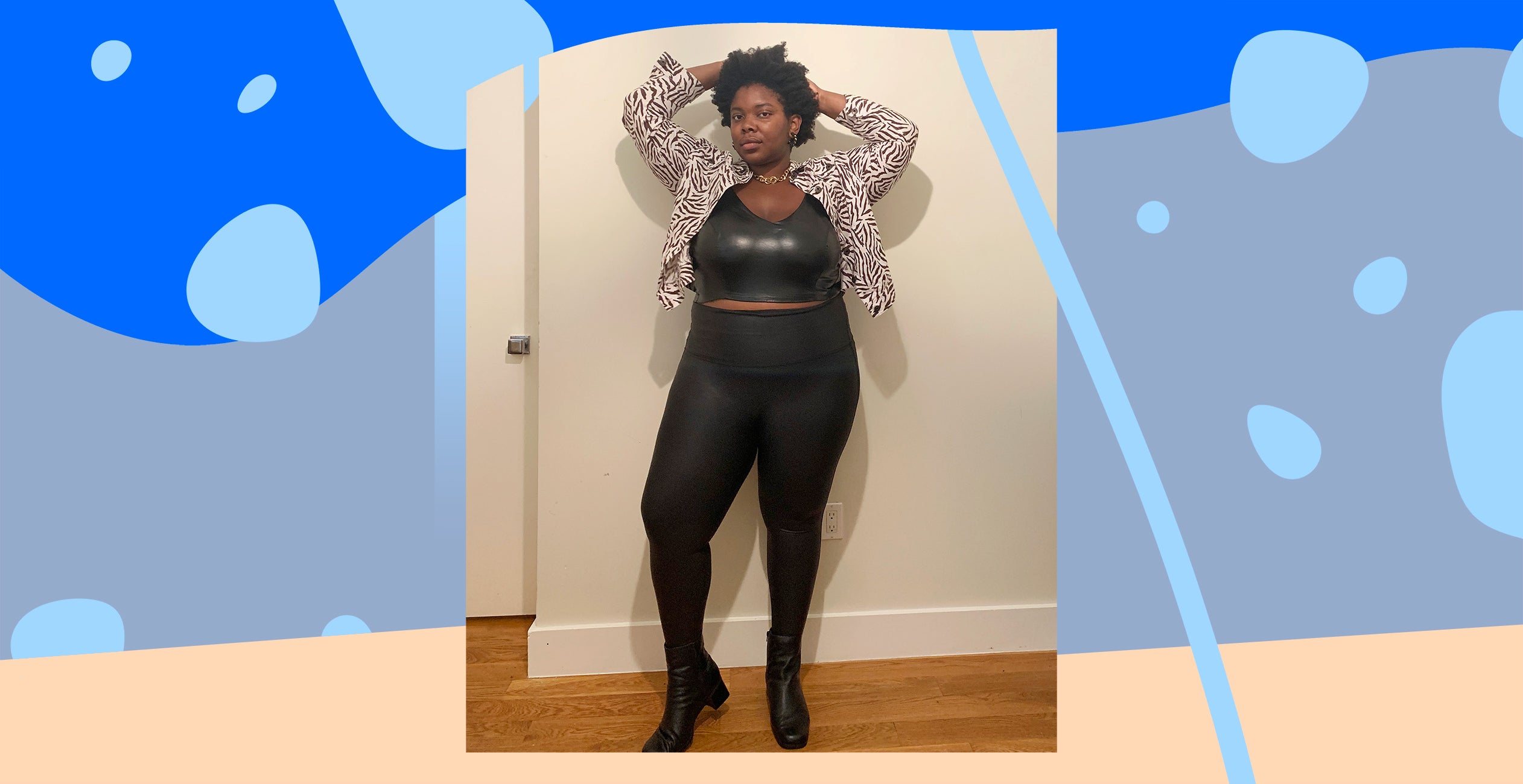 spanx faux leather leggings cropped