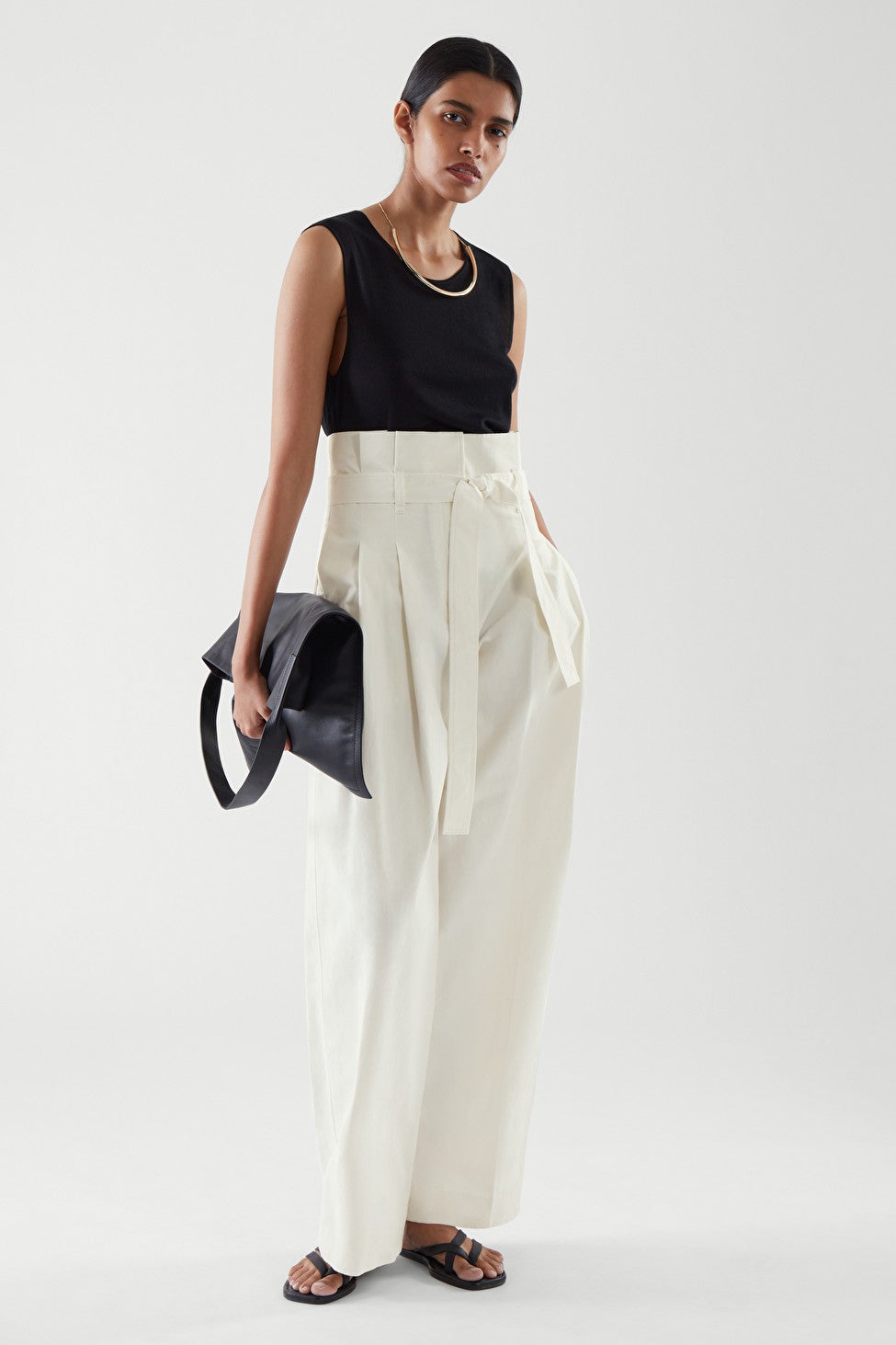 COS + HIGH-WAISTED PAPERBAG TROUSERS