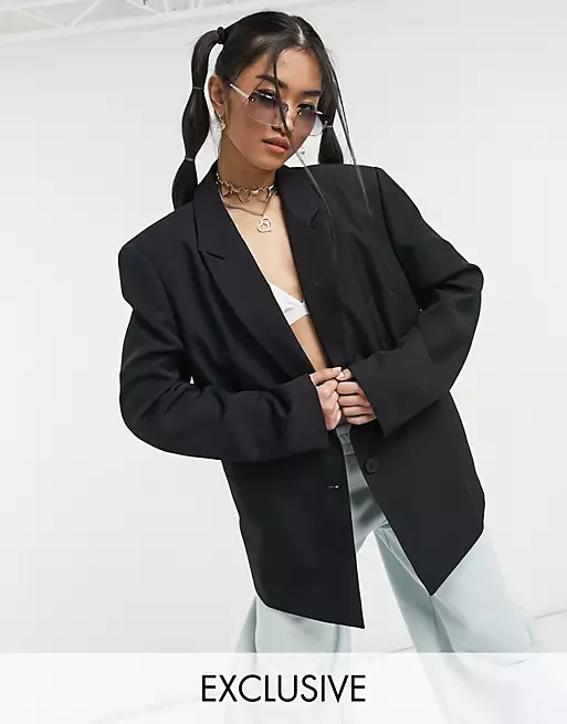 Plain black 2025 blazer womens