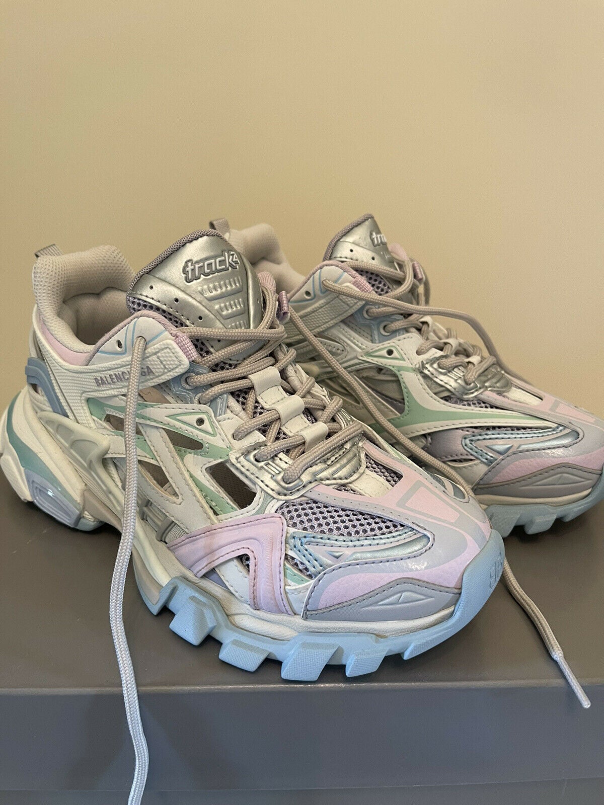 Balenciaga + Track 2 Trainers In Pastel