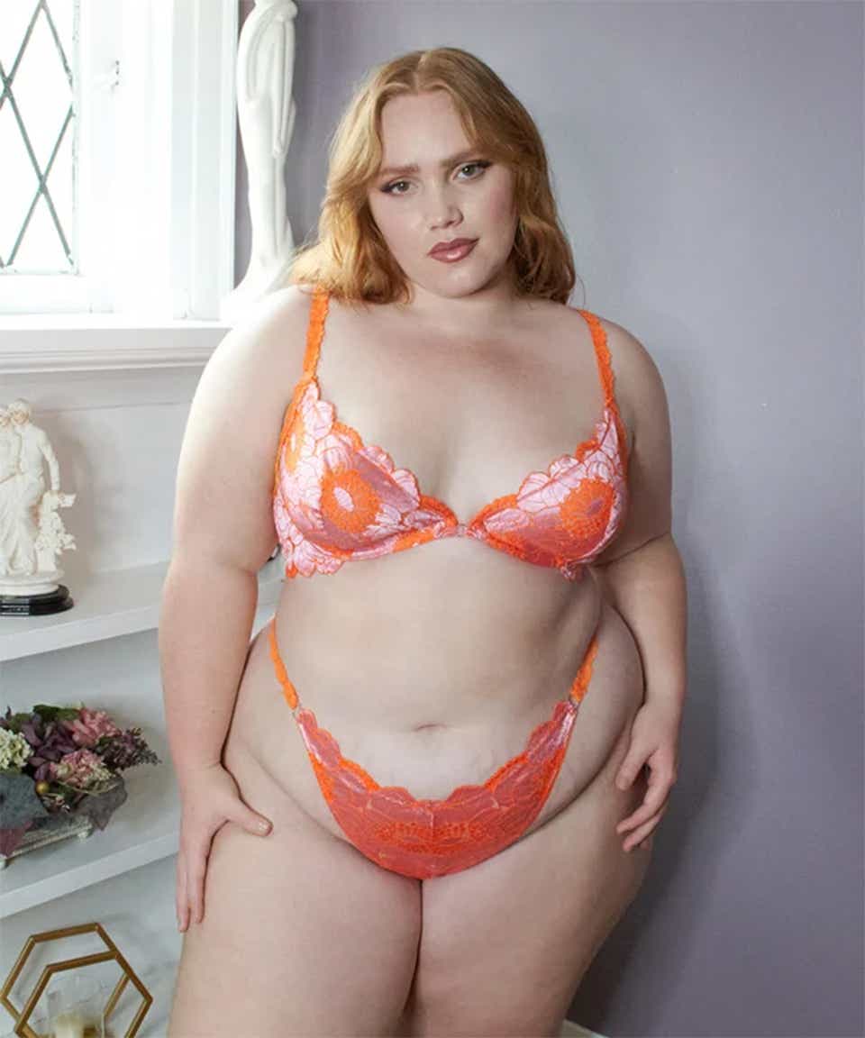 Fat women wearing thongs