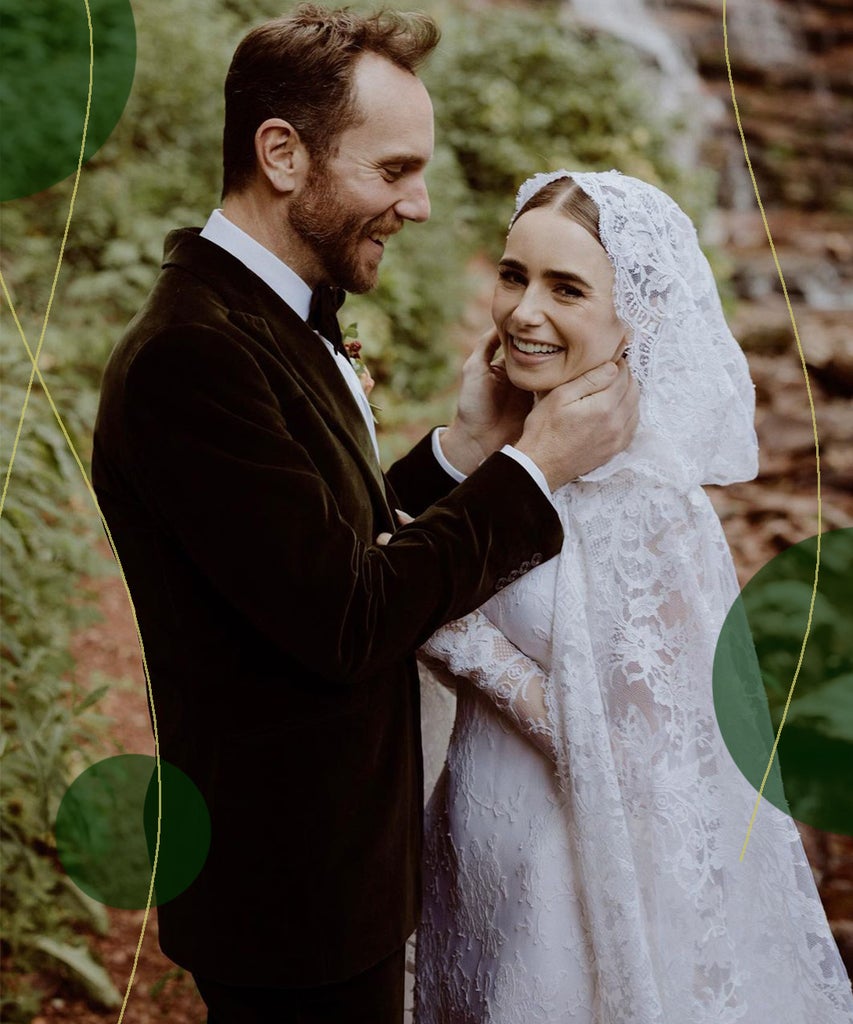 Lily Collins’ Ethereal Wedding Dress Is Fit For A Fairytale
