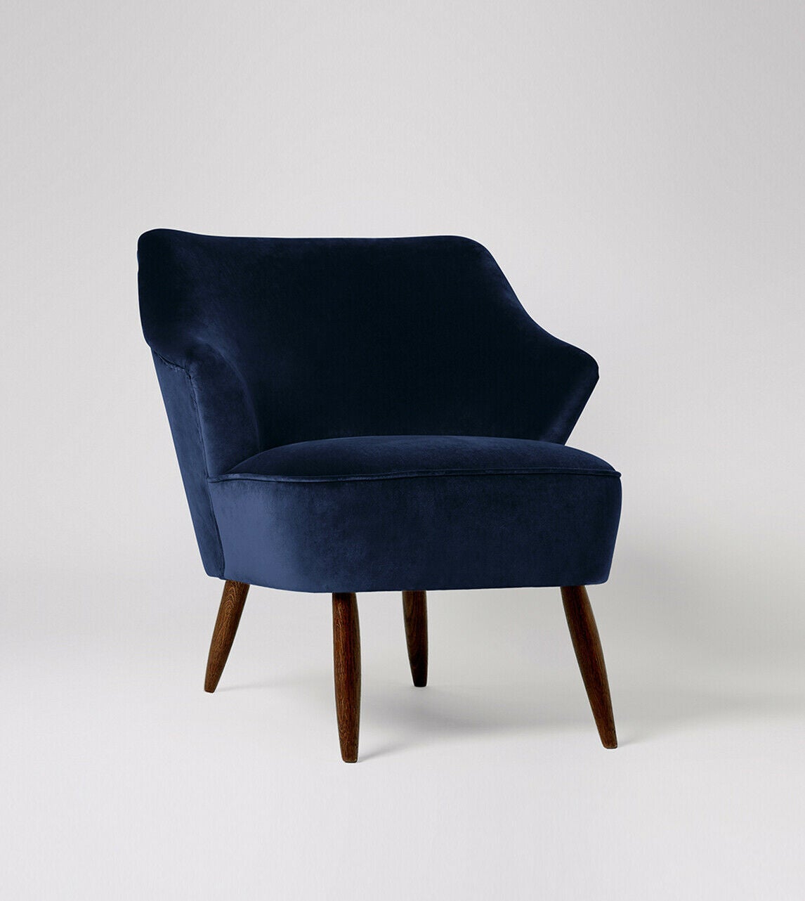 Swoon + Elysse Living Room Modern Ink Easy Velvet Cocktail Armchair