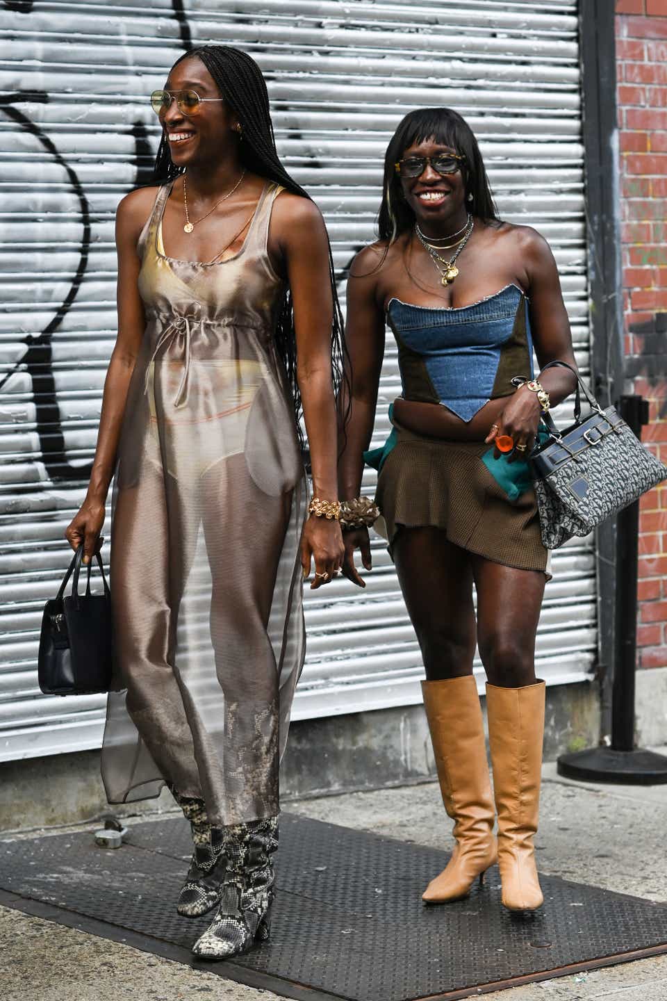 Guests seen outside the Maryam Nassir Zadeh show during New York Fashion Week