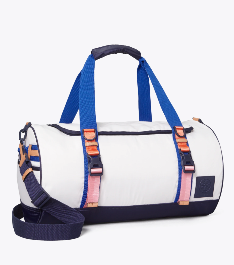Tory Sport Ripstop Nylon Color Block Duffle Bag