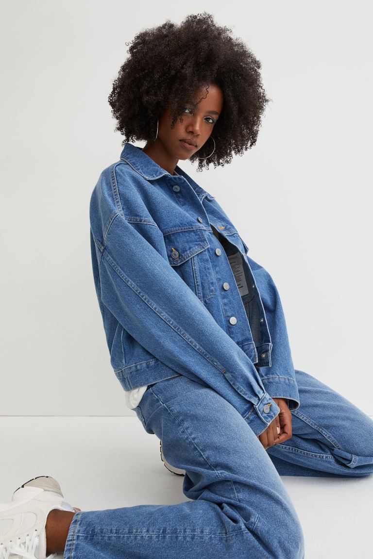 h + Oversized Denim Jacket