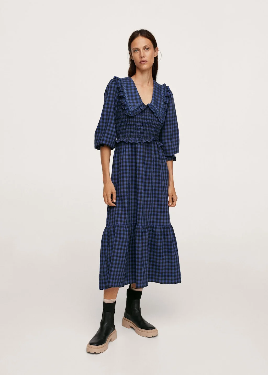 Mango 2025 checked dress