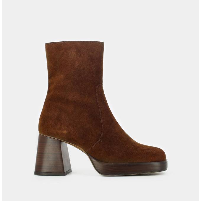 Jonak + Brigand Suede Heeled Ankle Boots