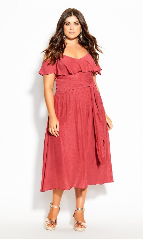 City chic tie front dress top