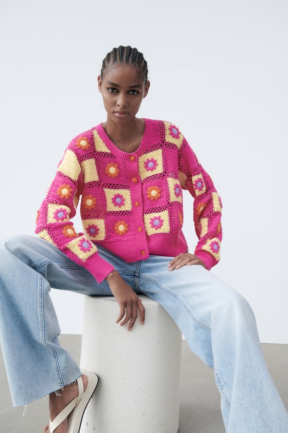 MAISON SPECIAL×ZARA stitch knit grunge Zara ÇİZGİLİ ÖRGÜ HIRKA DIŞ 52% pamuk, 48% polyester 572