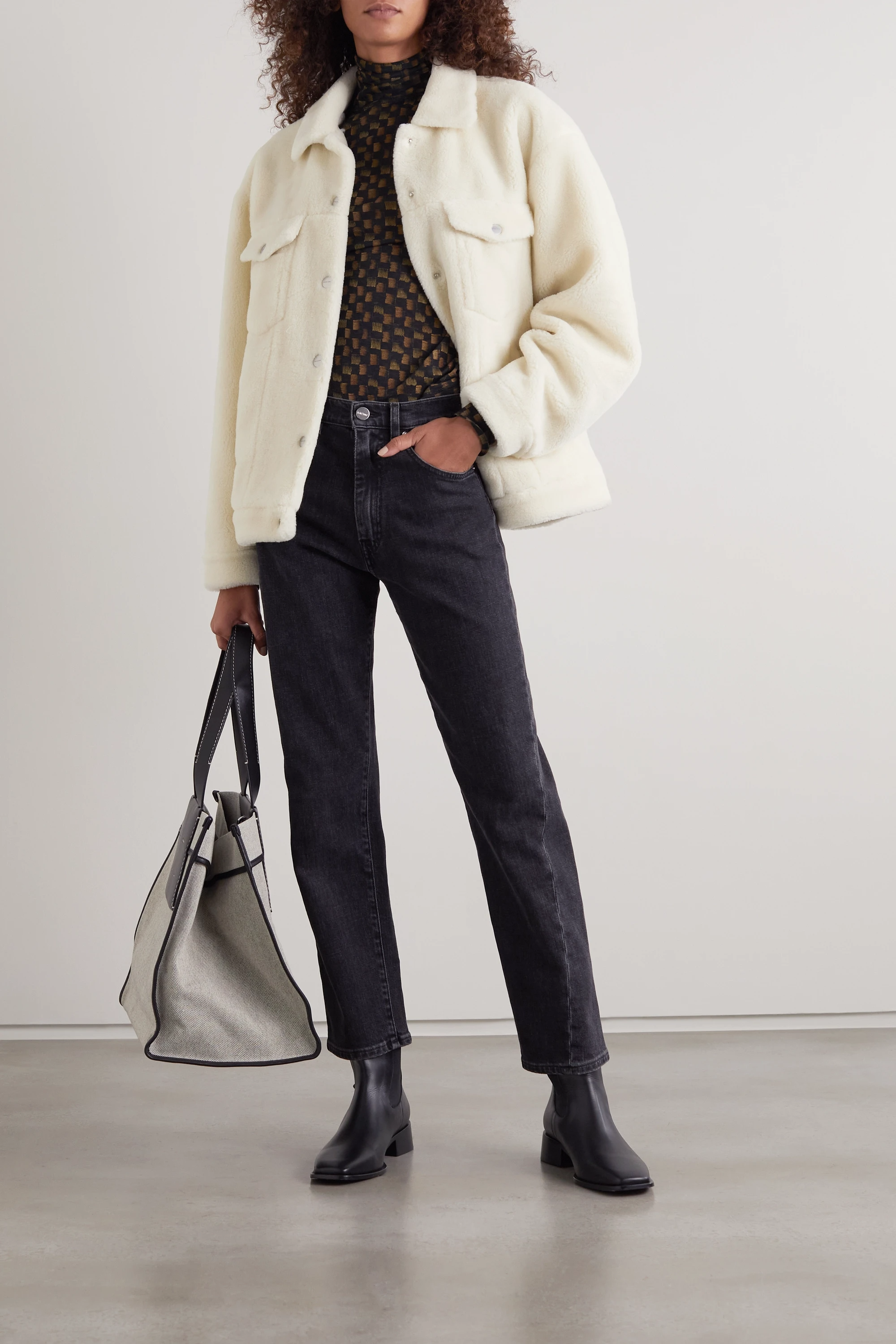Anine Bing + Rory Oversized Faux Shearling Jacket