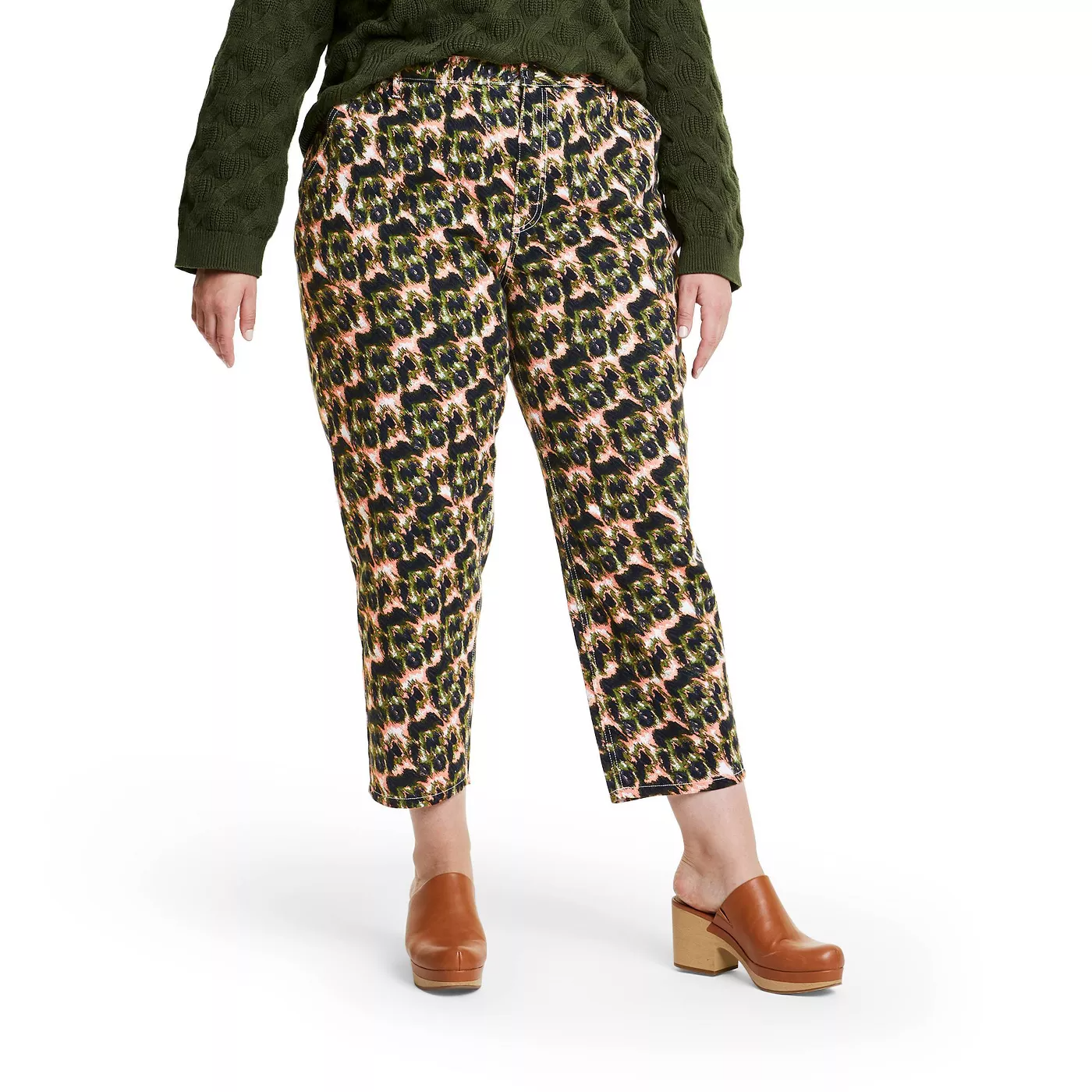 Rachel Comey Women's Plus Crayon Animal Print 3/4 Sleeve Jumpsuit Rachel Comey Size 16W/18W 
